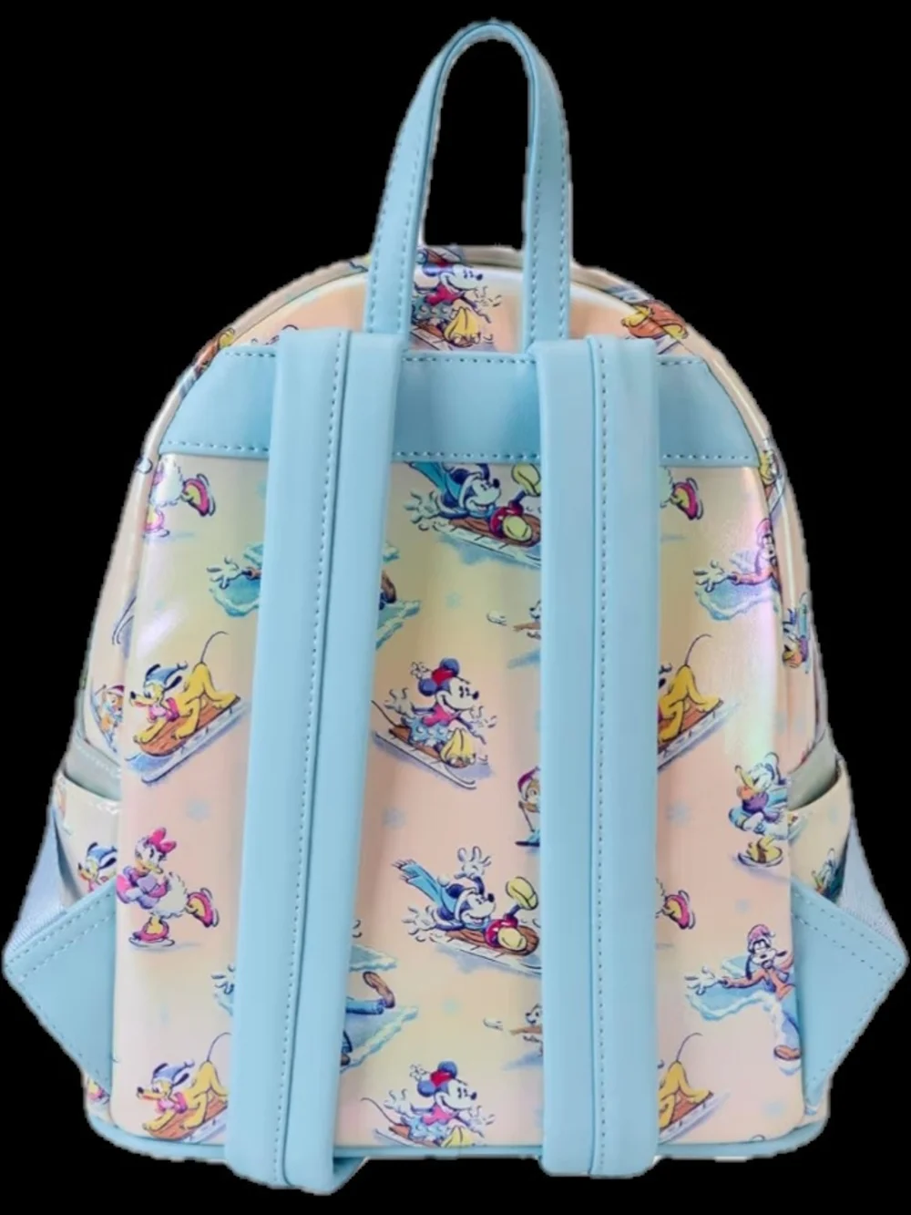Loungefly Mickey And Friends Iceskating Mini Backpack & Snowflake Bow Ears